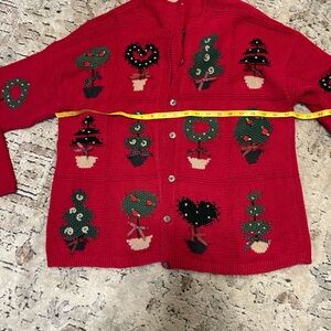 Woman’s ugly Christmas sweater